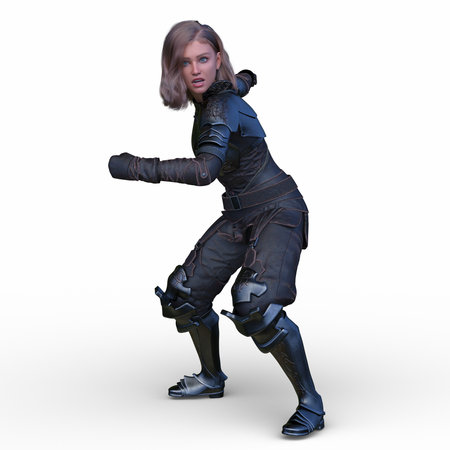 3DCG images of a cyber womanの写真素材