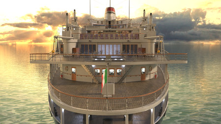 3DCG images of the cruise shipの写真素材