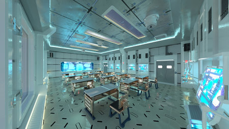 3DCG images of the planetary exploration baseの写真素材