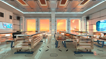 3DCG images of the planetary exploration baseの写真素材