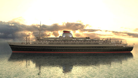 3DCG images of the cruise shipの写真素材