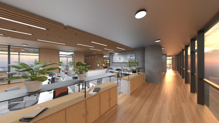 3DCG images of the office spaceの写真素材