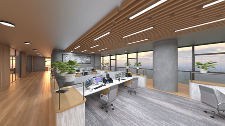3DCG images of the office spaceの写真素材