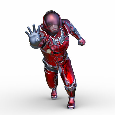 3DCG images of a cyber manの写真素材