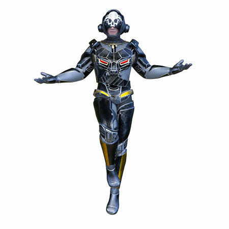 3DCG images of a cyber manの写真素材