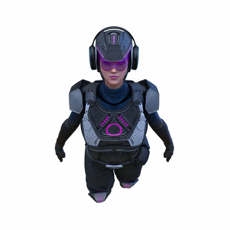 3DCG images of a cyber womanの写真素材
