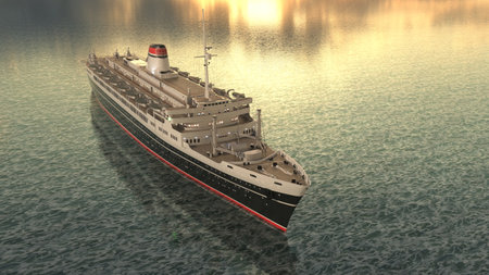 3DCG images of the cruise shipの写真素材