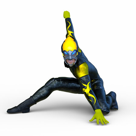 3DCG images of a cyber manの写真素材