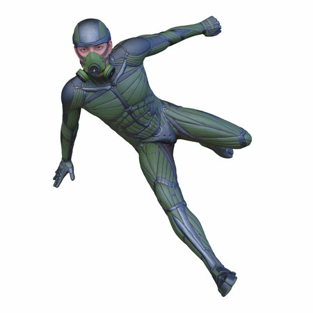 3DCG images of a cyber manの写真素材