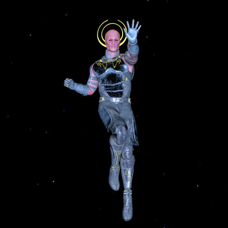 3DCG images of a male cyborgの写真素材