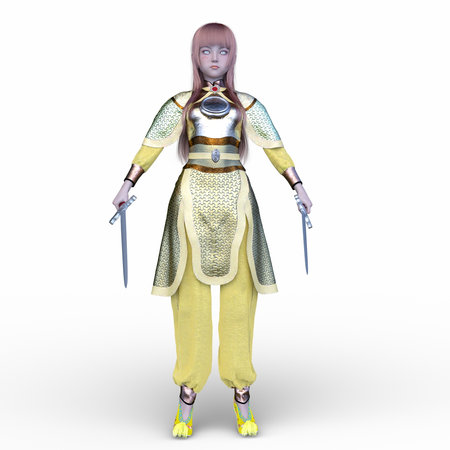 3DCG images of a female fencerの写真素材