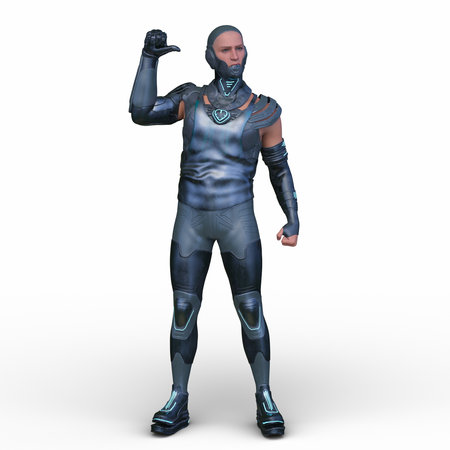 3DCG images of a cyber manの写真素材