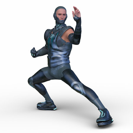 3DCG images of a cyber manの写真素材