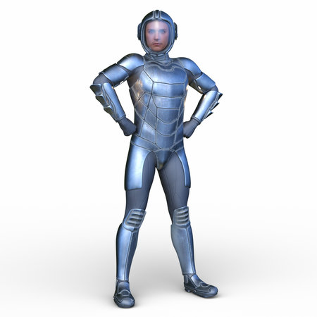3DCG images of a cyber manの写真素材