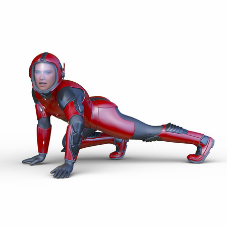 3DCG images of a cyber manの写真素材