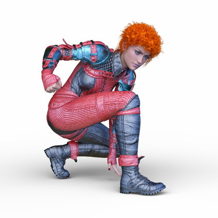 3DCG images of a cyber womanの写真素材
