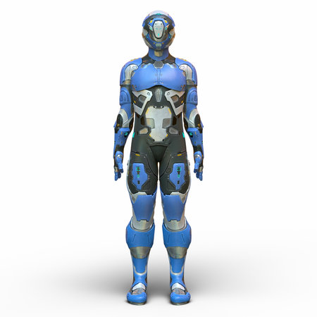3DCG images of a cyber manの写真素材