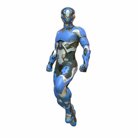 3DCG images of a cyber manの写真素材