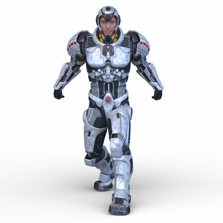 3DCG images of a cyber manの写真素材