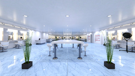 3DCG images of the beauty parlorの写真素材