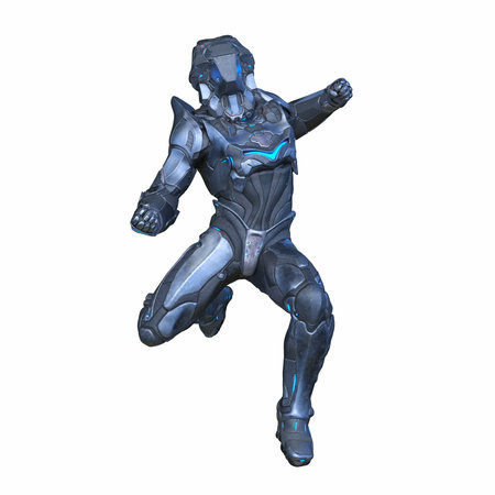3DCG images of a cyber manの写真素材