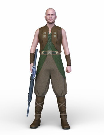 3DCG images of a warriorの写真素材