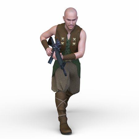 3DCG images of a warriorの写真素材