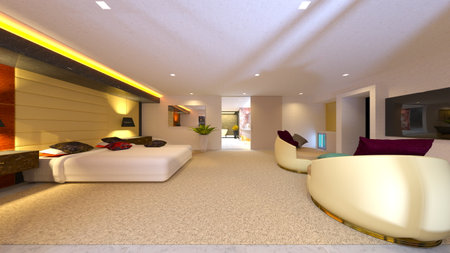 3DCG images of the resort hotelの写真素材