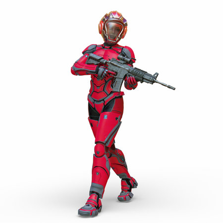3DCG images of a cyber womanの写真素材