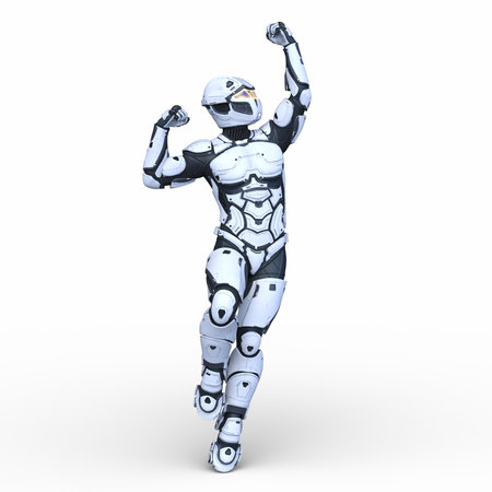 3DCG images of a cyber manの写真素材