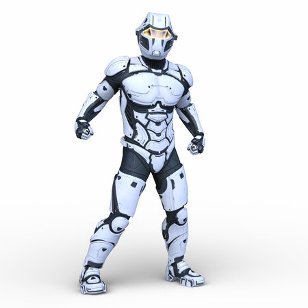 3DCG images of a cyber manの写真素材