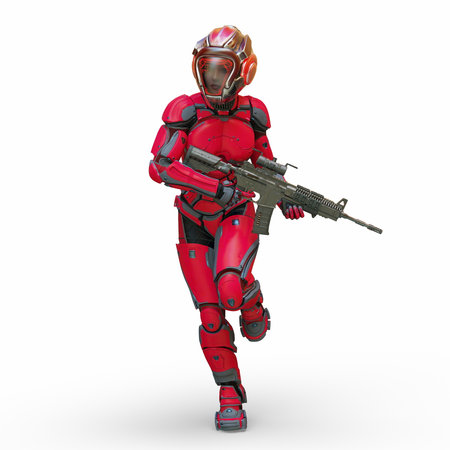 3DCG images of a cyber womanの写真素材