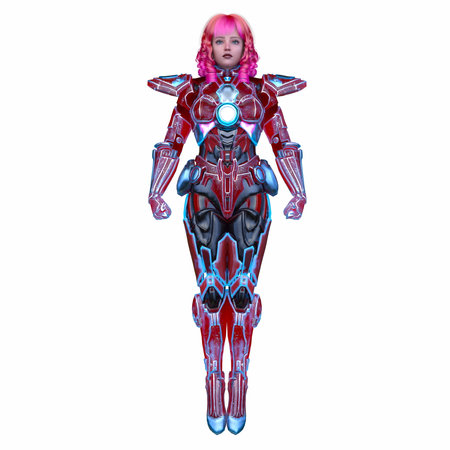 3DCG images of a cyber womanの写真素材