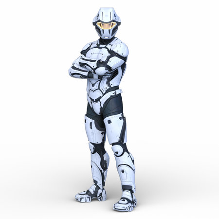 3DCG images of a cyber manの写真素材