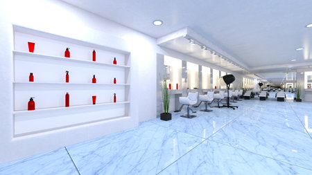 3DCG images of the beauty parlorの写真素材