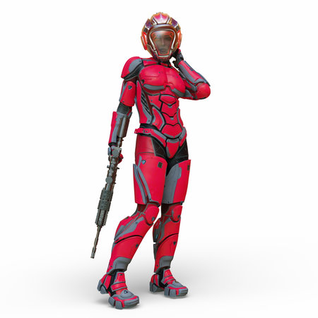 3DCG images of a cyber womanの写真素材