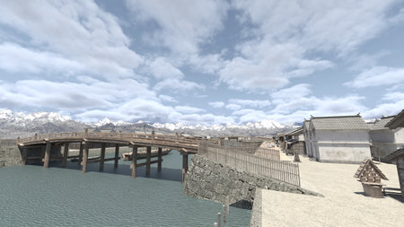 3DCG images of the harborの写真素材