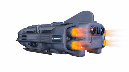 3DCG images of a spaceshipの写真素材