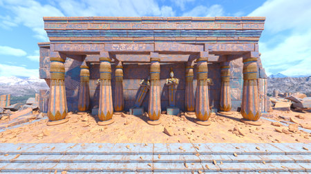 3DCG images of the ancient ruinsの写真素材