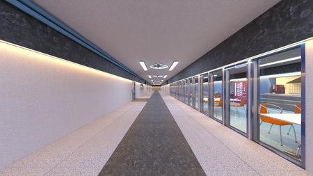 3DCG images of the entrance lobbyの写真素材