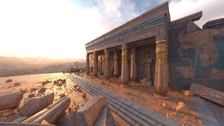 3DCG images of the ancient ruinsの写真素材