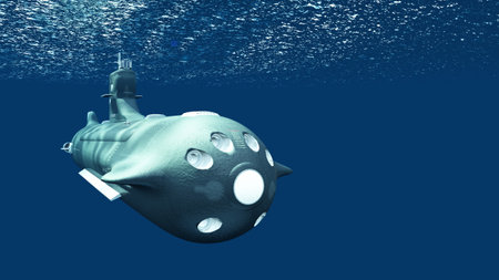 3DCG images of the submarineの写真素材