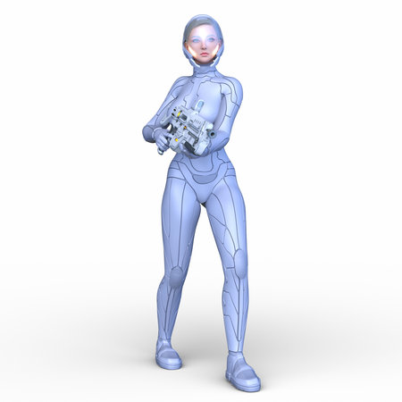 3DCG images of a cyber womanの写真素材