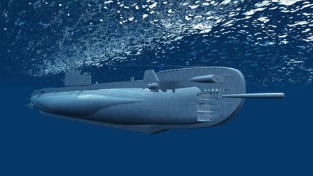 3DCG images of the submarineの写真素材