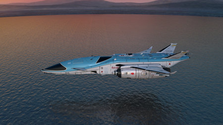 3DCG images of a fighter aircraftの写真素材