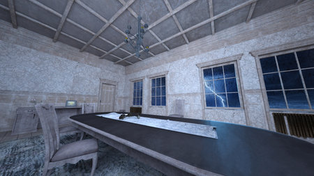 3DCG images of the abandoned building with rough interiorの写真素材