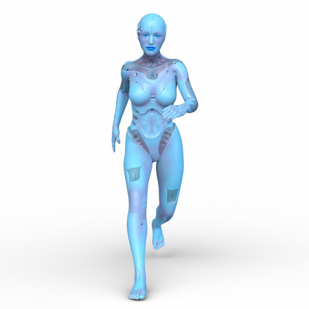 3DCG images of a female cyborgの写真素材