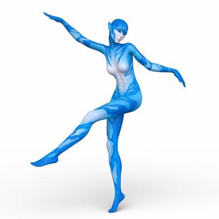 3DCG images of a female alienの写真素材