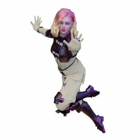3DCG images of a female warriorの写真素材