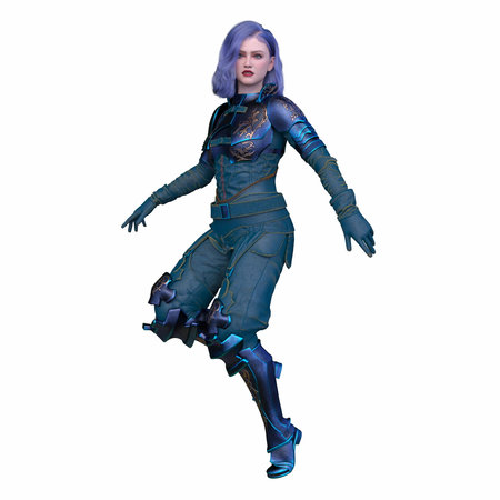 3DCG images of a female warriorの写真素材